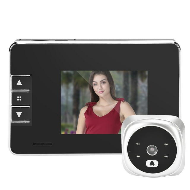 Video Doorbell 32 Ringtones 120 ° Gran Angular Puerta Mirilla Cámara Infrarrojo Visión nocturna Smart 3in TFT LCD Pantalla para seguridad en el hogar