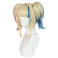 thumbnail image 1 of Peluca de cosplay Harleys Quinn de pelo sintético de 35 cm para Halloween, 1 of 3