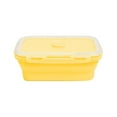 thumbnail image 3 of BinKFF Collapsible Foldable Silicone Food Storage Container, Leftover Meal Box With Airtight Plastic Lids For Kitchen, Bento Lunch Boxes-Microwave, Dishwasher and Freezer Safe, 3 of 9