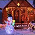 thumbnail image 2 of Muñeco de nieve inflable, modelo de cascanueces de Papá Noel con luz LED, muñecos navideños inflables para decoración de Navidad al aire libre y Año Nuevo 2023, 2 of 5