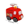 thumbnail image 3 of Soft Plush Fire Truck Stuffed Toy Super Cute Rescue Vehicle With Muscular Body Cool Expression 25Cm Size Ultra Soft Skin Friendly Fabric No Irritating Chemical Odor Great Gift, 3 of 5