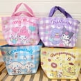 thumbnail image 2 of Sanrio Melody Twins-fiambrera con orejas grandes, bolsa de almuerzo de cuero con dibujos animados japoneses, con aislamiento Kulomi, regalo de vacaciones, 2 of 4