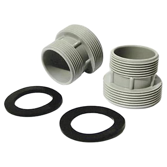 GAME 4560 40mm Hose to 1 1/2 Inch Inlet/Outlet, Adapter Conversion Kit For Intex & Bestway Pools, 2 Count Pack of 1 ,Grey
