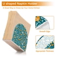 thumbnail image 4 of Napkin Holder Orange and White Flower Print Thick U Shape Acrylic Non Slip Space Saving for Kitchen, 4 of 9