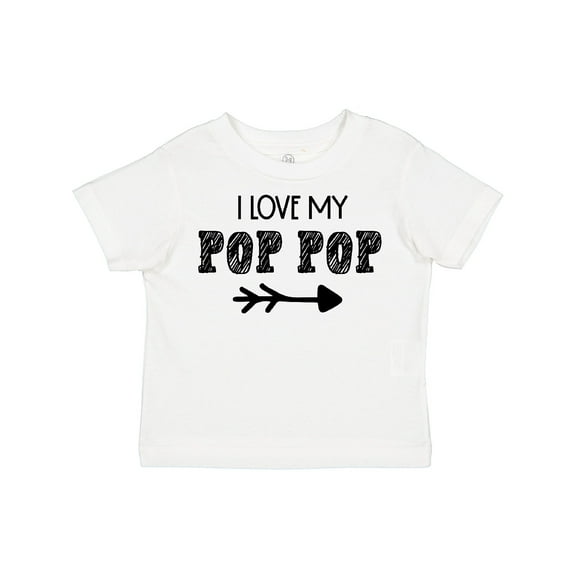 Inktastic I Love My Pop Pop with Arrow Boys or Girls Toddler T-Shirt