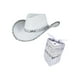 thumbnail image 5 of Sombrero de vaquero jinwen Ala ancha Bandana con flecos Blanco, 5 of 8