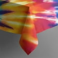 thumbnail image 5 of Colorful Tie Dye Symmetric Pattern Square Tablecloth,Waterproof Square Table Cover,Wipeable Spillproof Washable Table Cover for Home Kitchen Party Decor 60"x60"(152x152cm), 5 of 6