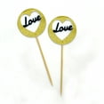 thumbnail image 2 of Darling Souvenir, Glitter Heart & Love Wedding Cupcake Toppers, Party Dessert Decorations - Pack Of 20, 2 of 3