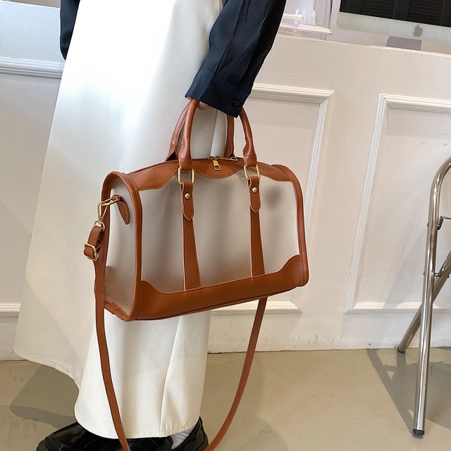 Bolsa De Hombro Bolso bandolera de PVC Impermeable Transparente Mujer Señora Ocio Diario (Marrón S) Likrtyny Para Estrenar