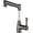 Gun grey, variant on Single Hole Bathroom Faucet with Pull Out Dual Mode Mixer Tap for Hot and Cold Water Liftable Single Handle 360° Rotating and Retractable Pull Down Sink Faucet,Black