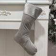 thumbnail image 2 of hulanddfd Christmas Velvet Stocking, 20" Large Christmas Stockings with Hanging Loops Hanging Decoration for Xmas Tree Fireplace and Daily Use, Gifts for Family Gray, 2 of 6