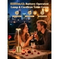 thumbnail image 2 of Lampes Rechargeables Lampes Sans Fil Ensemble de 2, Lumières à Batterie 6000mAh, Lampe de Table Rechargeable à Intensité Réglable+3 Couleurs, Petite Lampe de Table Portable Sans Fil pour Chambre/cuisine/salle de Bain/salle à Manger/bar/extérieur, 2 of 7