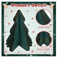thumbnail image 3 of 4 Pcs Dark Green Paper Honeycomb Christmas Tree Set – 16", 14", 10", 6" – Magnetic Design for Festive Home Decor and Table Centerpieces, 3 of 5