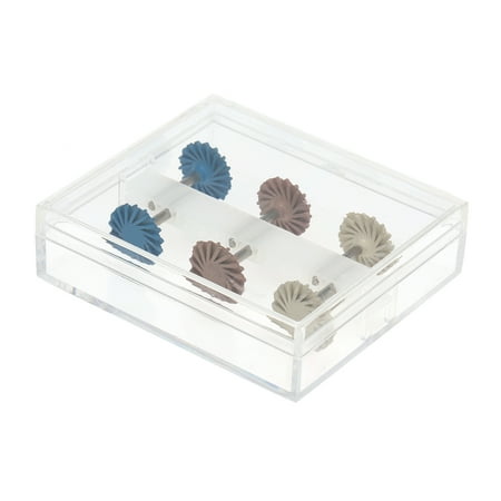 

Walmeck 6Pcs / Set Spiral Flex Brush Burs Composite Resin Polishing Disc Wheel Kit