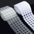 thumbnail image 2 of 100 Pairs Self Adhesive Fastener Tape Dots 10/15/20mm Disc Strong Glue Magic Sticker Round Fastener Hook and Loop Fastening Tape White 15mm, 2 of 6