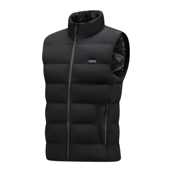AnuYalue Big and Tall Heated Vest for Men 4 Control 23 Areas Heating Puffer Vest USB Charging Full Zip Sleeveless Jacket