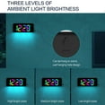 thumbnail image 6 of Onekawa Digital Alarm Clock Large LED Display RGB Alarm Clock with 10 Color Night Light Adjustable Brightness USB Charging Clock for Bedroom Nightstand Home Office Decor, 6 of 10