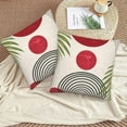 thumbnail image 5 of Boho Mid Century Pillow Covers 18x18 Set of 2, Outdoor Red Sunset Decorative Throw Pillow Covers Abstact Aesthetic Cushion Case for Bed Couch Sofa Home Summer Decor, 5 of 6