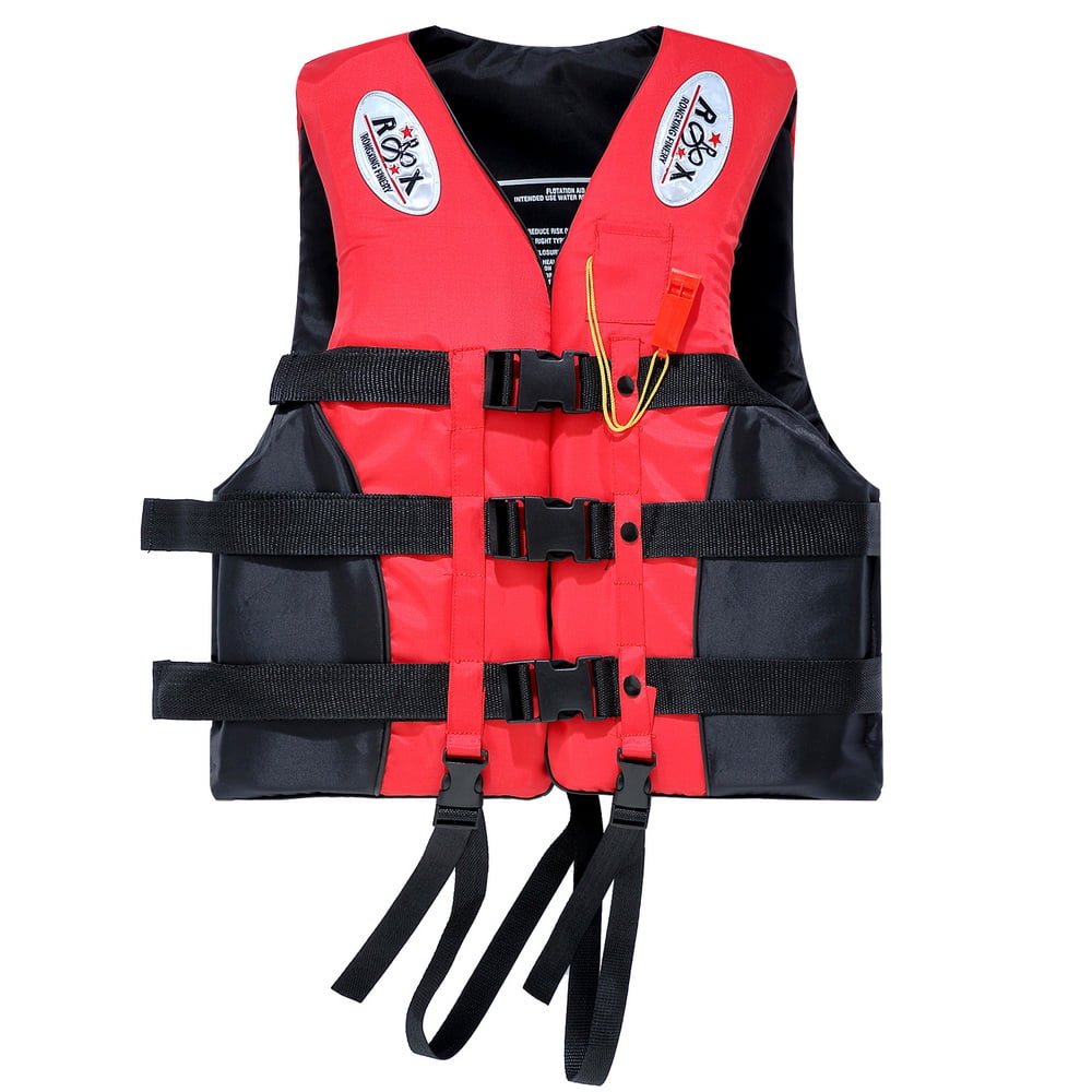SDKLJ Adults Life Jacket with Whistle Aid Vest Kayak Ski Buoyancy Fishing Boat Watersport Recreation Life Vest for Men Women Teens