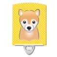 thumbnail image 1 of "Caroline's Treasures Lámpara de noche de cerámica Shiba Inu de cuadros amarillos, 6 x 4, multicolor" Caroline's Treasures BB1133CNL, 1 of 1