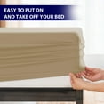 thumbnail image 7 of Subrtex Bed Sheets Wrinkle Resistant Premium Microfiber Deep Pocket Fitted Sheet, Sand, Twin, 7 of 7