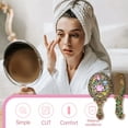 thumbnail image 6 of ACDANC Style1 Hand Mirror - 5.3"×2.7"×0.8" Oval Rose Sculpture Handle Mirror, 6 of 7