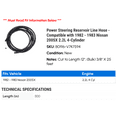 thumbnail image 2 of Power Steering Reservoir Line Hose - Compatible with 1982 - 1983 Nissan 200SX 2.2L 4-Cylinder, 2 of 2