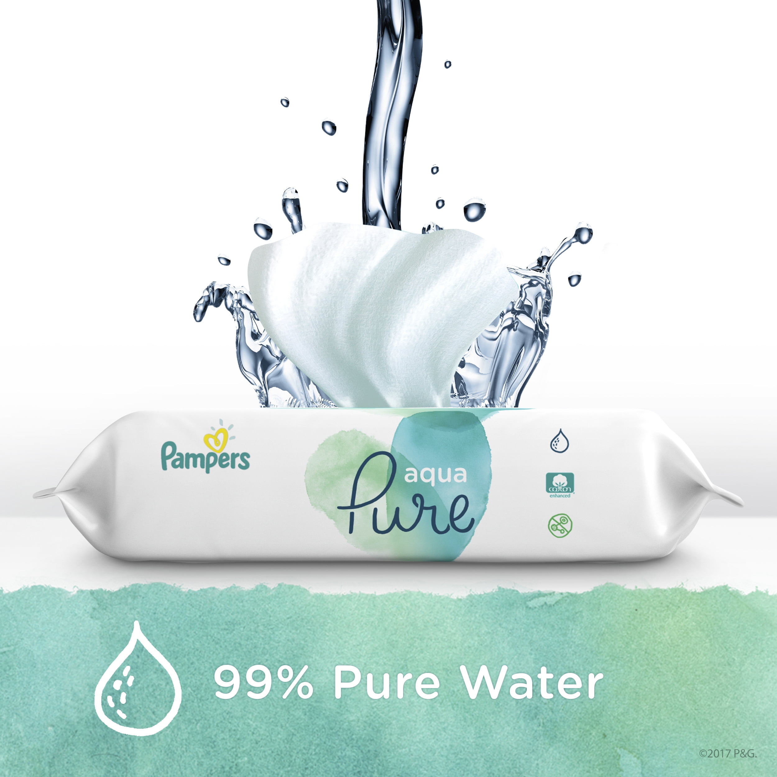 aqua pure pampers wipes