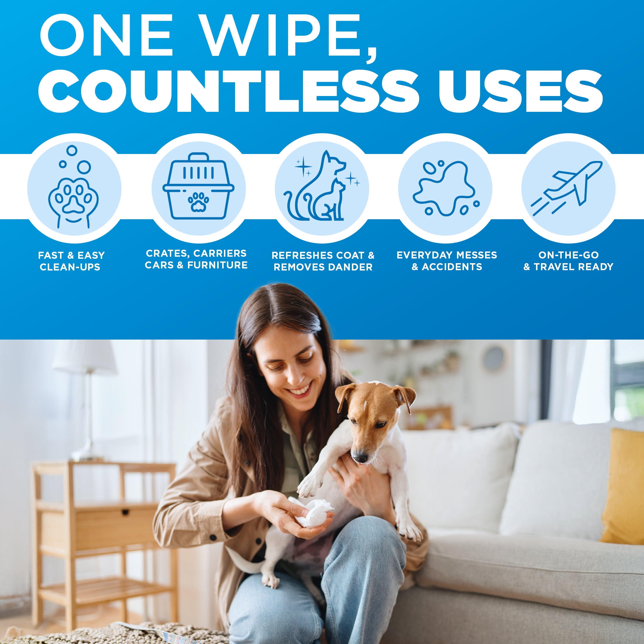 Pooph Pure Wipes, 50 Count