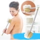 thumbnail image 1 of Cepillo de baño con mango largo y cerdas suaves de nailon | Exfoliante corporal de doble cara y bola de baño espumante | Alcance extendido de 37 cm, 1 of 5