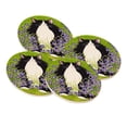 thumbnail image 1 of KuzmarK Sandstone Drink Coaster (set of 4) - Tuxedo Maine Coon Cat with Blue-Eyed Grass Art by Denise Every, 1 of 1