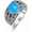 6, variant on AOBOCO Handmade 925 Sterling Silver Opal Ring, Excellent Gift Idea, Handmade Ring, Bohemian Turquoise Women's Jewelry