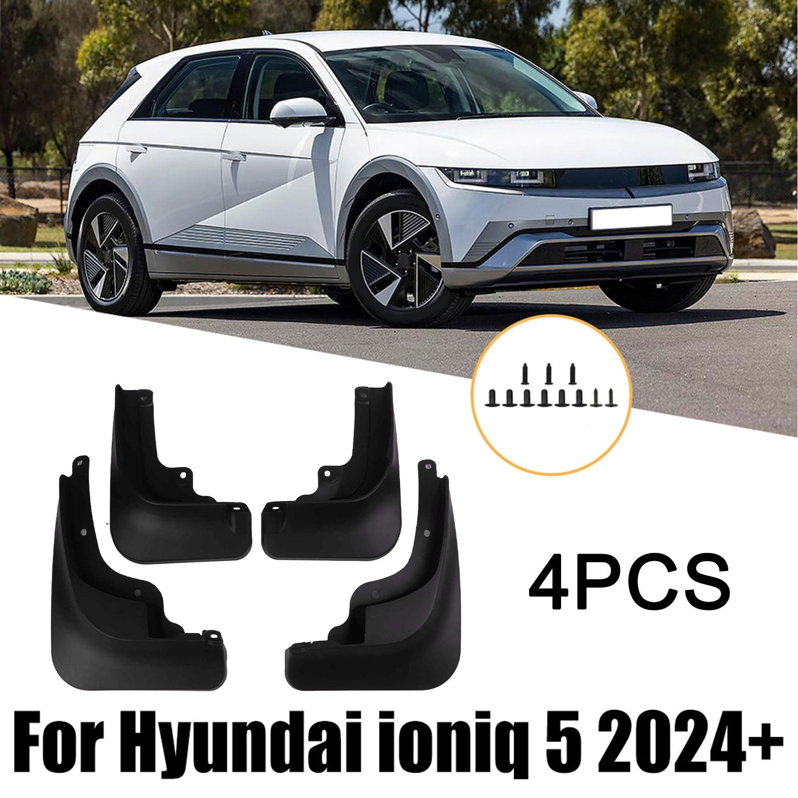01 4pcs For Hyundai Ioniq 5 2024+ Car Mudflaps Mudguards Splash Guards Wheels Fender Flaps Mudguards Tire Fenders Mud Flaps