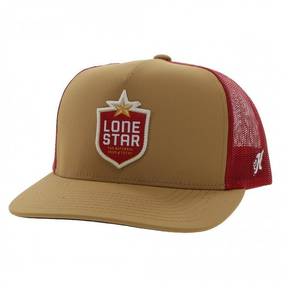 Lone Star Beer Hooey Tan and Red Colorway Snapback Trucker Hat