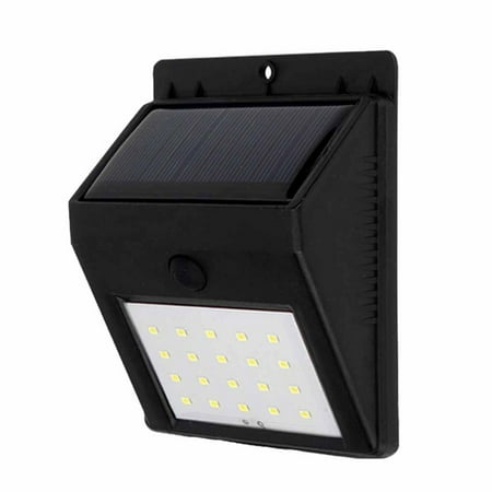 

Modern Solar Sensor Wall Light Ultra-Bright Black Color Sensitive Security Lamps Garden House Landscape Lamp