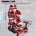 thumbnail image 3 of TSOVTHRID Red Camouflage Pattern 4 Pcs Gaming Chair Slipcover with Armrest Covers Stretch Rotating Gaming Chair Protector Non-Slip Office Desk Chair Cover Cat Scratch Proof, 3 of 7