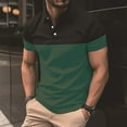 thumbnail image 2 of toraway Shirts Men Button Men's Four Seasons Leisure Fashion Assorted Colors Design Lapel Button Short Sleeve Tops L, 2 of 4
