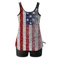 thumbnail image 4 of Nmnitkp Swim Suits for Women 2026 Independence Day Printing Women Bikini Set Tummy Control Swimsuit Two Piece High Waist Floral Swimwear, 4 of 5