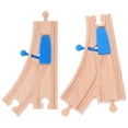 thumbnail image 2 of Wooden Train Track Set with Curved Tracks and Switch – Safe, Durable Material for Creative Play and Cognitive Development – Track Accessories for, 2 of 5