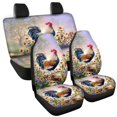 thumbnail image 6 of Xoenoiee Car Seat Covers for Front and Rear, Car Interior Seat Protector Chicken Sunflowers Rooster Print Auto Seat Cover Full Set for Car Sedan SUV Truck, Universal Fit, 6 of 7
