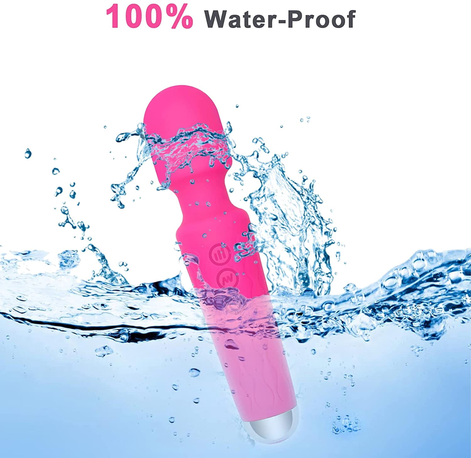 Rechargeable Personal Massager, Torubia Mini Personal Massager for Neck and Shoulder Massager Quiet Massage Tools, Soft Silicone Material with Low Medium and High Power- Stress Away (Pink)