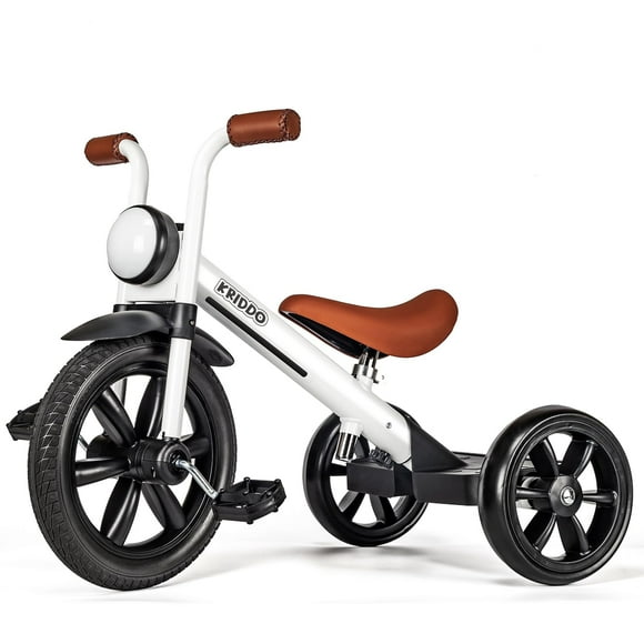 Triciclo KRIDDO para niños de 2 a 5 años con rueda antipinchazos de 30 cm