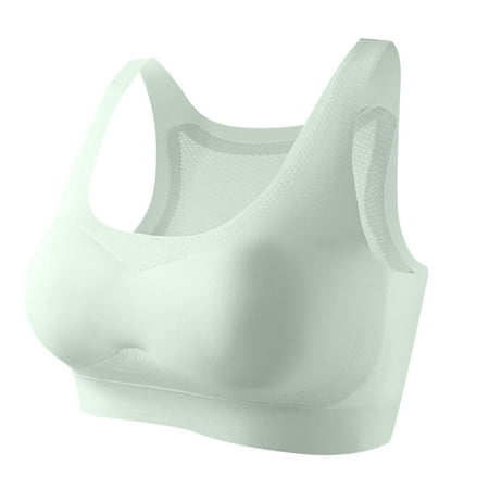 Training Bras for Girls 12-18 Years Sports Seamless Bra with Removable Padding Bras Green M