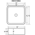 thumbnail image 2 of Ruvati USA RVB1515WG4 15 x 15 in. Gold Decorative Pattern Above Vanity Counter Porcelain Ceramic Bathroom Vessel Sink, White, 2 of 7