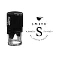 thumbnail image 1 of Printtoo Personalized&nbsp;Round Black Self Inking Wedding Favor Stamp Custom Getting Married Heavy Duty Rubber Stamper-40 mm, 1 of 6