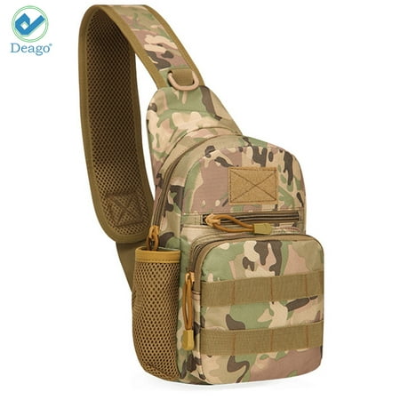 Deagp Military Oxford Sling Bag - Chest Pack Shoulder Bag Crossbody School Daypack Tactical Bag for Cycling Travel (Best Tactical Sling Pack)