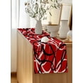thumbnail image 5 of Table Runner 36 Inches Long for Kitchen Dining, Red Geometric Dresser Scarf Farmhouse, Dining Table Decorations for Wedding/Parties, Modern Abstract Black White Striped Lines 13 x 36 In, 5 of 8