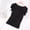 Black, variant on Sleepwear Loungewear Women's Solid Color Short Sleeve Pajama Top With Pockets Soft Breathable Comfortable Homewear Casual Nightshirt Sleep Top
