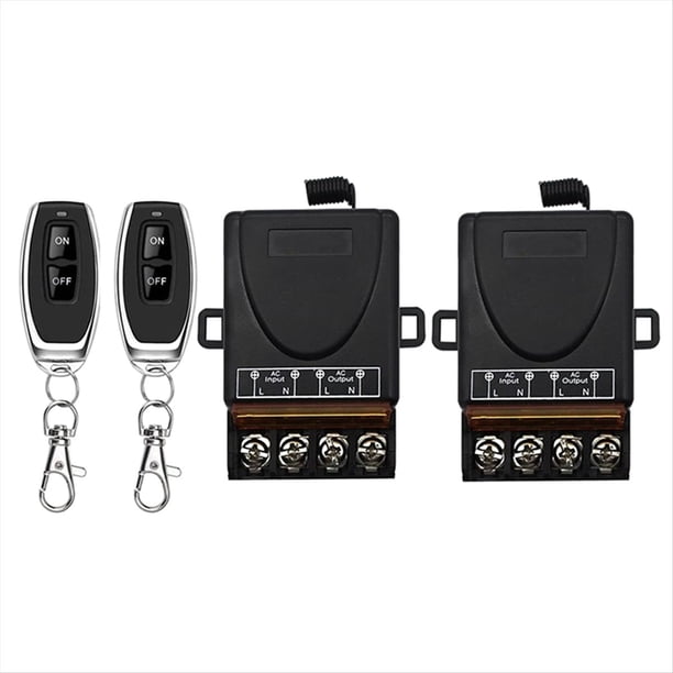 Interruptor de Control Remoto Inalámbrico CA 220 V 30 A 433 MHz 1 Canal Receptor de Relé + Transmisor de Encendido/Apagado
