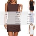 thumbnail image 3 of Tqcoqu Womens Tennis Dresses with Pockets,Crew Neck Sleeveless Side Slit Golf Athletic Dress,Coffee Women's S-XXL, 3 of 6